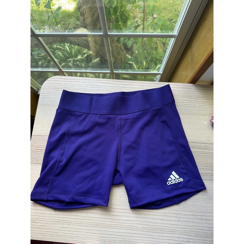 Adidas Aeroready Compression Shorts Womens Small Purple Athletic Volleyball 4in